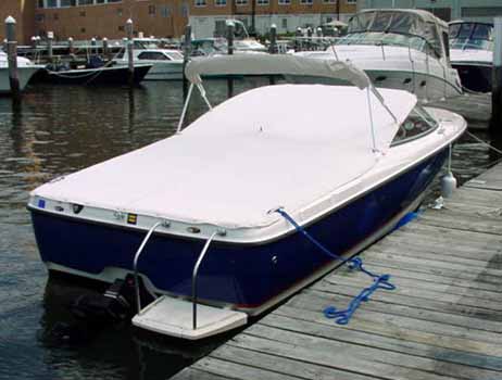 Cockpit cover in Oyster Sunbrella